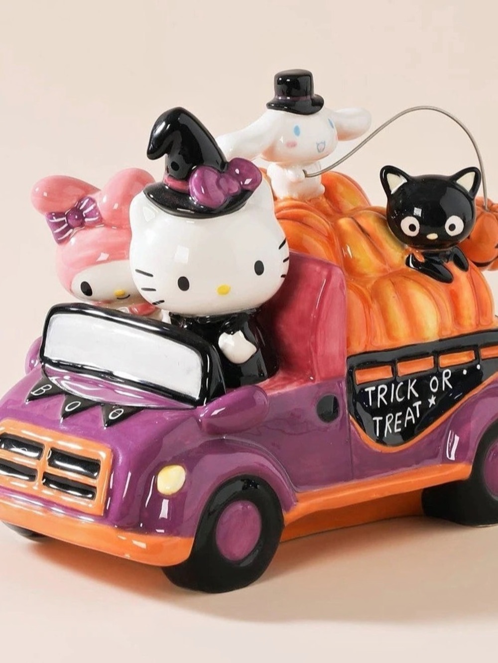 Sanrio Hello Kitty and Friends Trick or Treat Truck Ceramic Figurine Decor